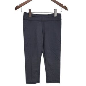 ivivva by Lululemon Athletica Cropped Leggings Girl's Size 14 Black‎